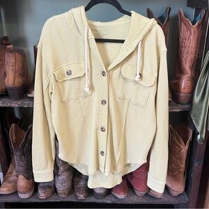 AE Waffle Knit Lightweight Shacket